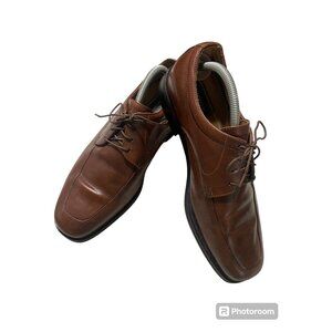 Florsheim Men’s Size 10.5 D Kellen Brown Leather Square Toe Oxford Dress Shoes